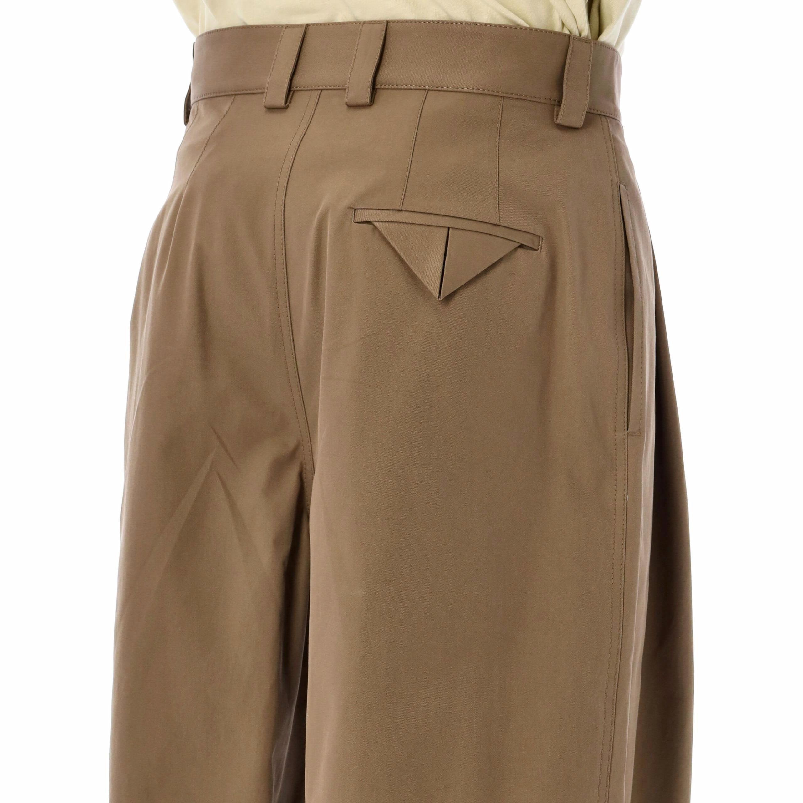 Мужские штаны Bottega Veneta Gabardi Shorts (коричневые) — фото 8