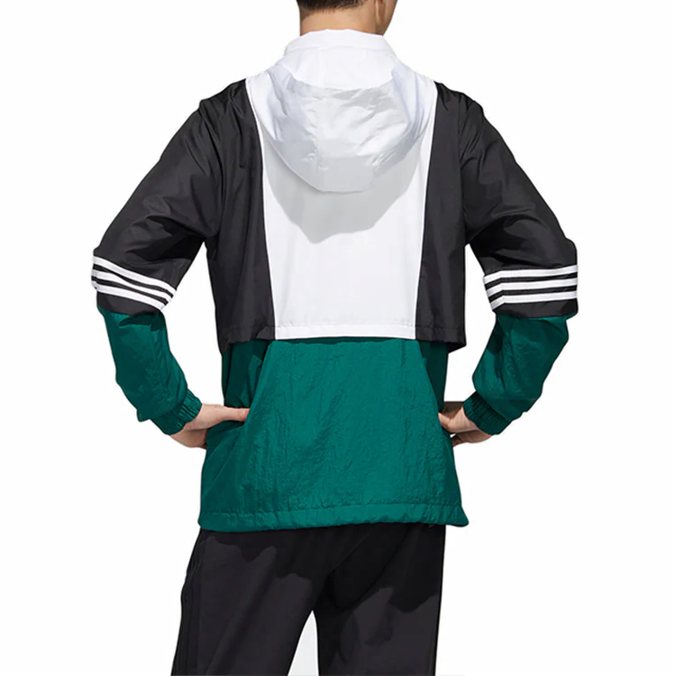 Мужская куртка adidas neo M SS TCNS WB 1 (зеленая) — фото 4