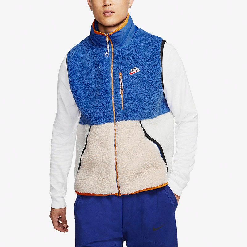 Мужской жилет Nike Sportswear Sherpa Fleece Gilet (синий) — фото 3