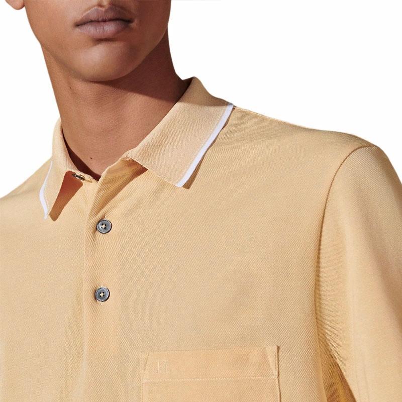 Мужская футболка-поло Hermes SS25 Polo (желтая) — фото 3
