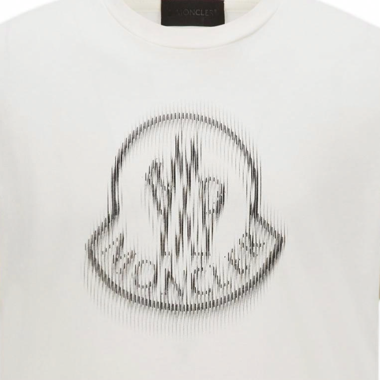 Мужская футболка Moncler (белая) — фото 5