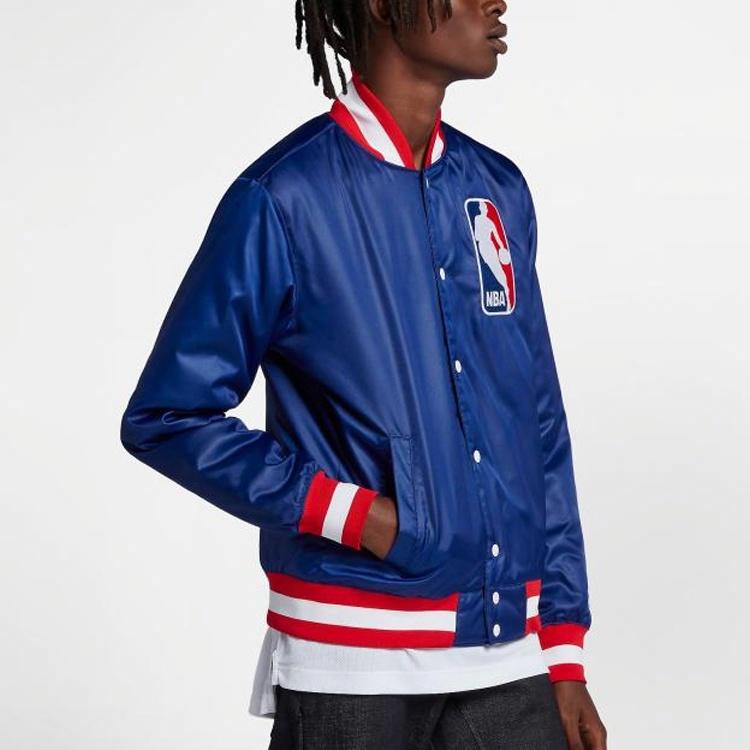 Мужская куртка Nike NBA Bomber (синяя) — фото 3