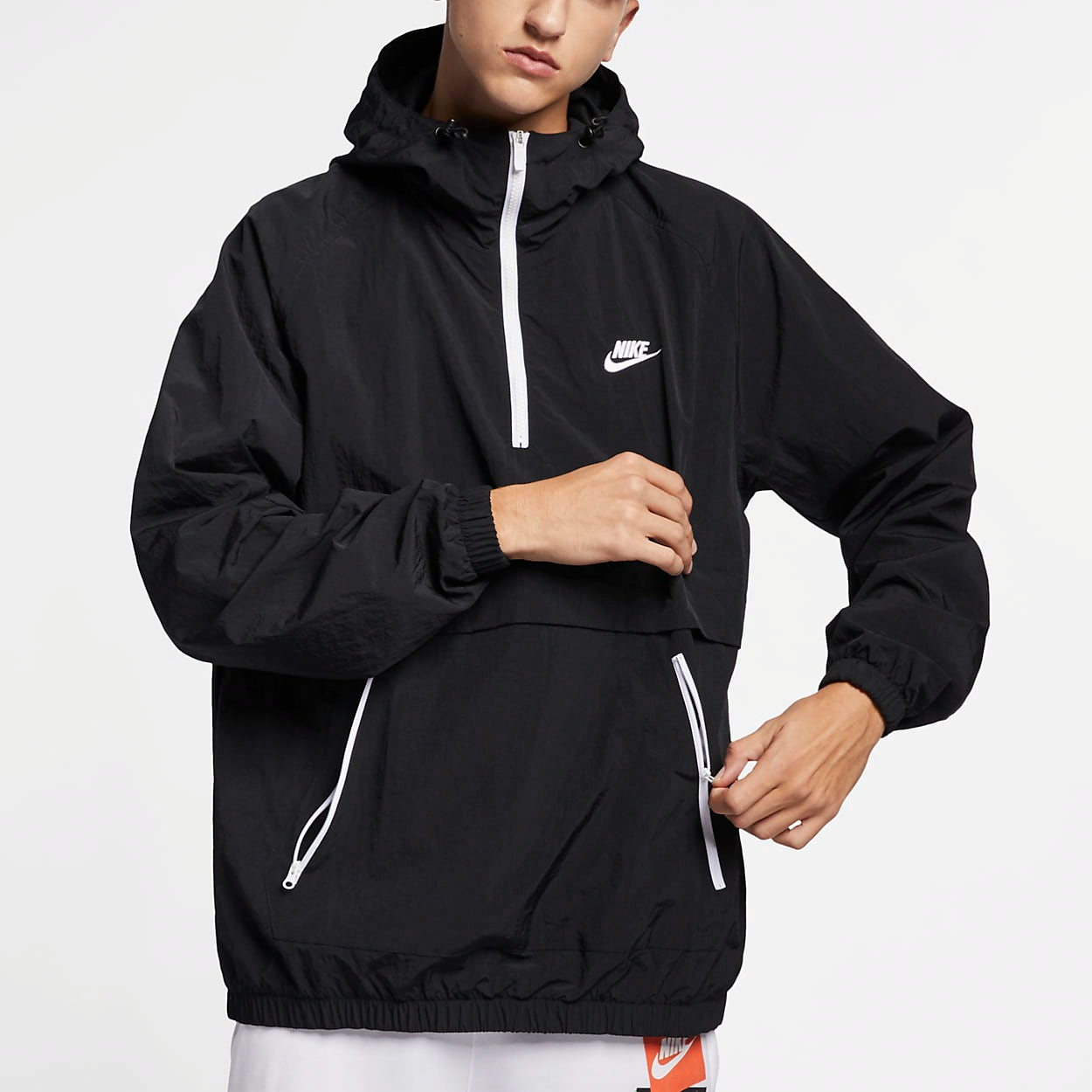 Мужская куртка Nike As M Nsw Ce Jkt Hd Wvn Anrk (черная) — фото 3