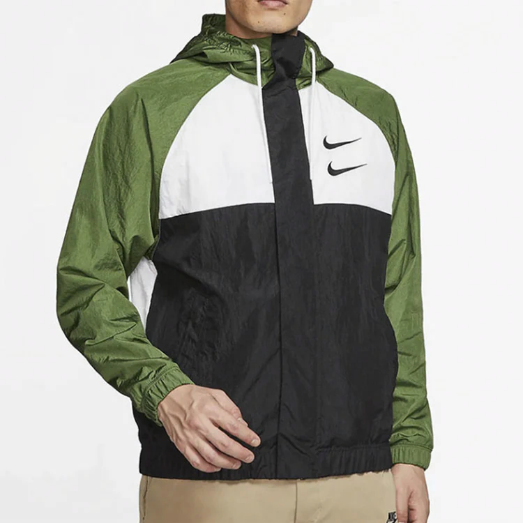 Мужская куртка Nike Sportswear Swoosh (зеленая) — фото 3