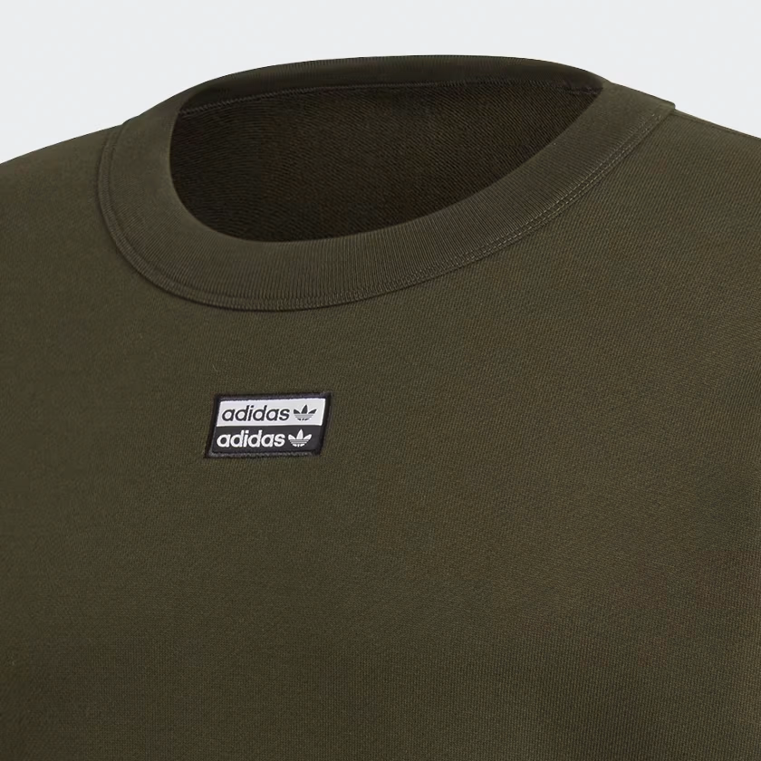 Мужское худи adidas originals R.Y.V. Crewneck Sweatshirt (серо-зеленое) — фото 3