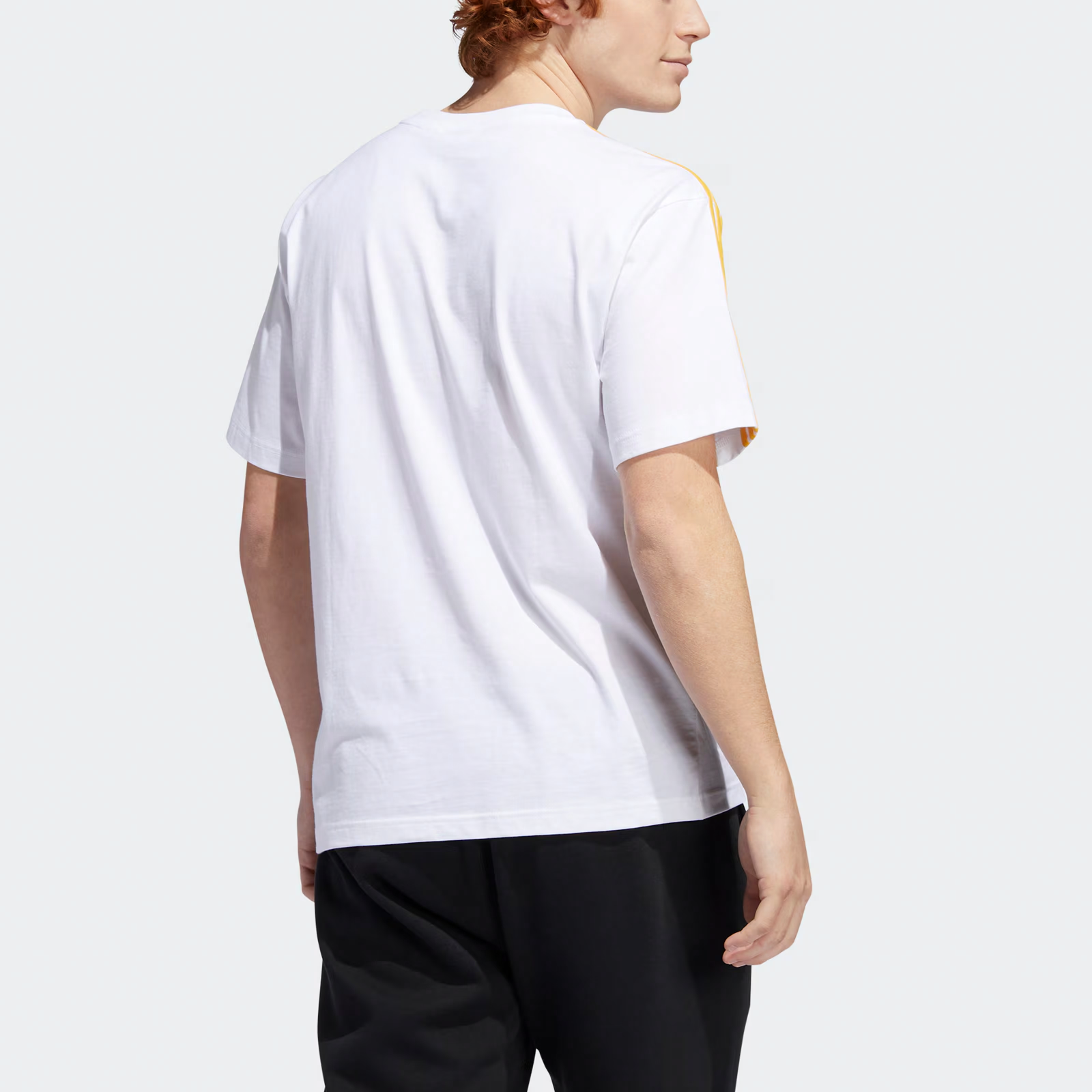 Мужская футболка adidas originals 3-STRIPES CIRCLE TREFOIL (белая) — фото 4