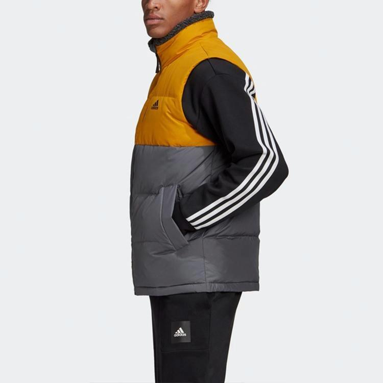 Мужская куртка adidas Down Vest (желто-черная) — фото 5