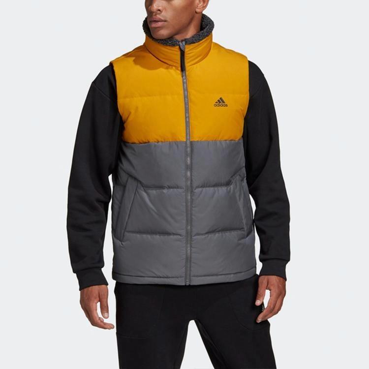 Мужская куртка adidas Down Vest (желто-черная) — фото 4