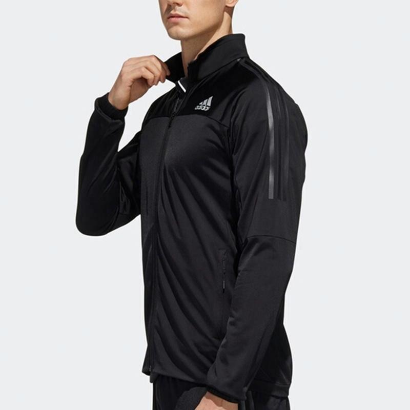 Мужская куртка adidas 3s Knit Jkt (черная) — фото 5