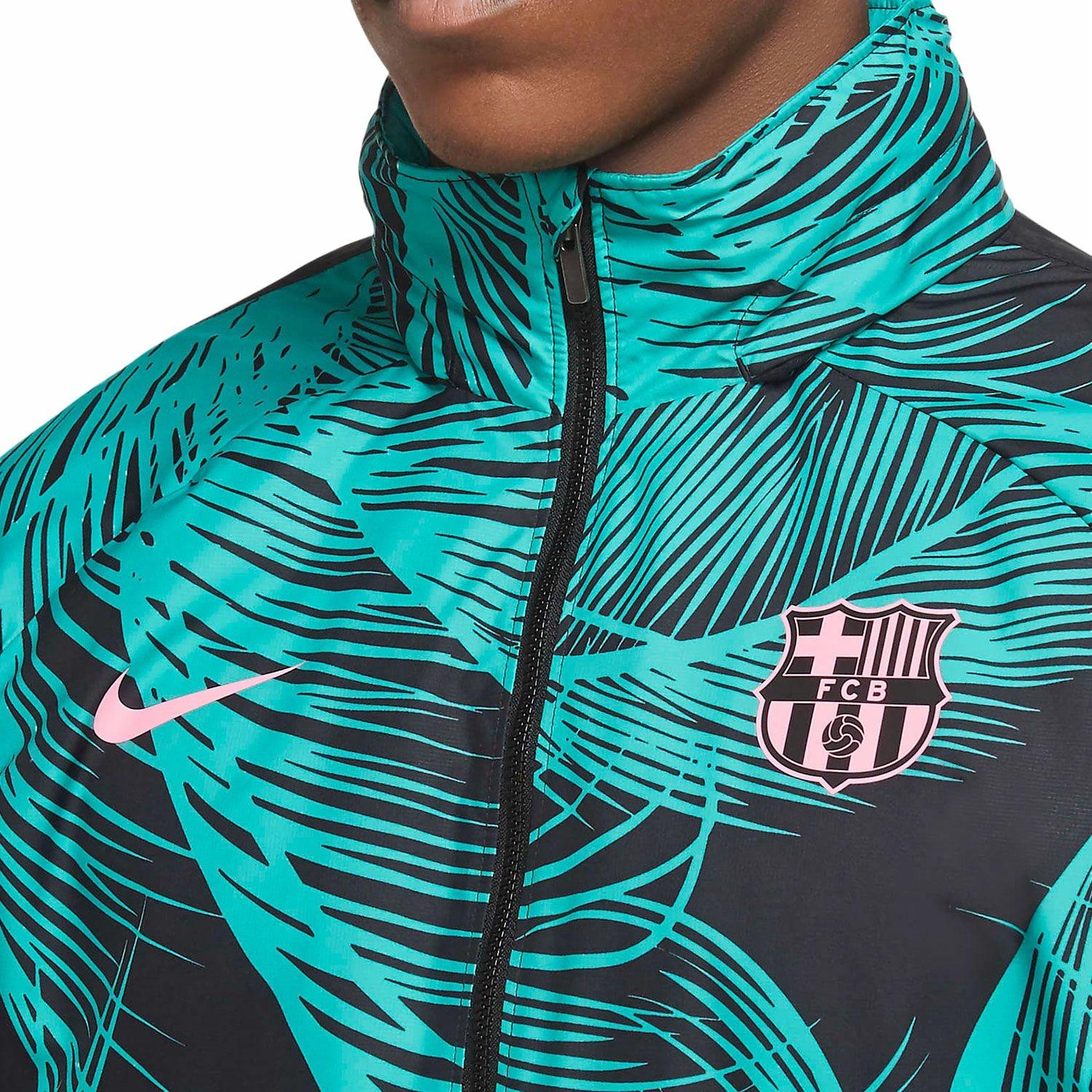 Мужская куртка Nike Barcelona 20-21 (зеленая) — фото 6