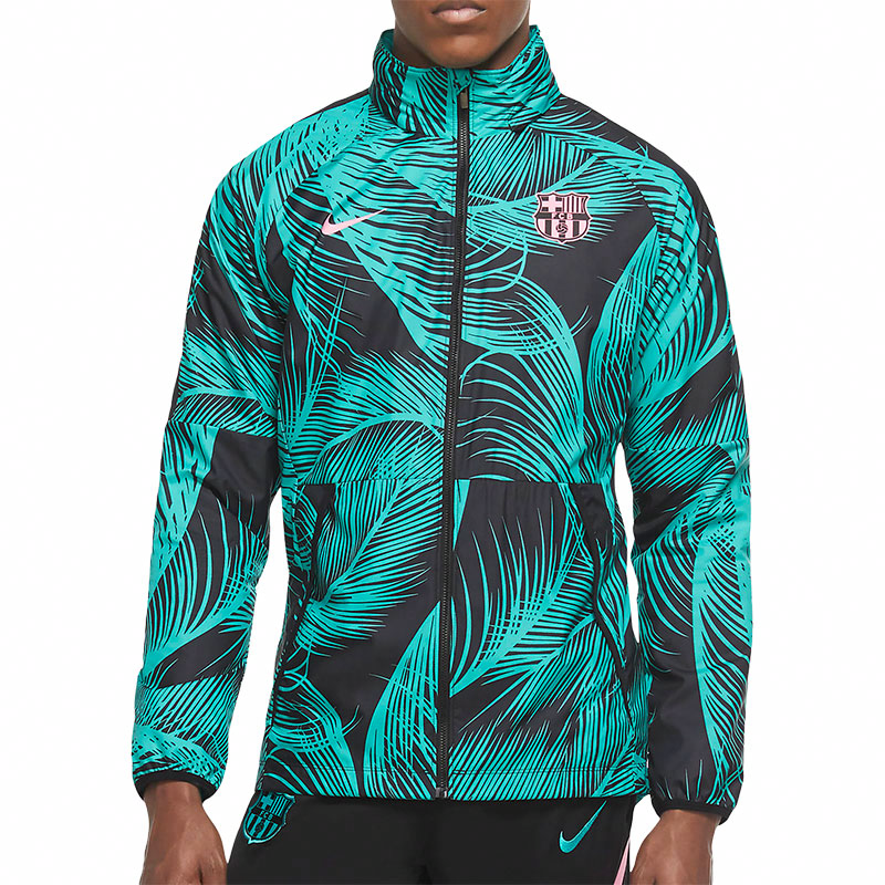Мужская куртка Nike Barcelona 20-21 (зеленая) — фото 3