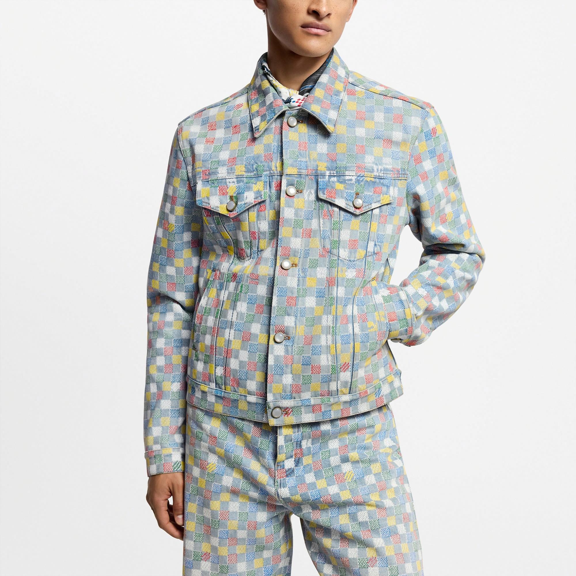 Мужская куртка Louis Vuitton Denim Jacket (разноцветная) — фото 3
