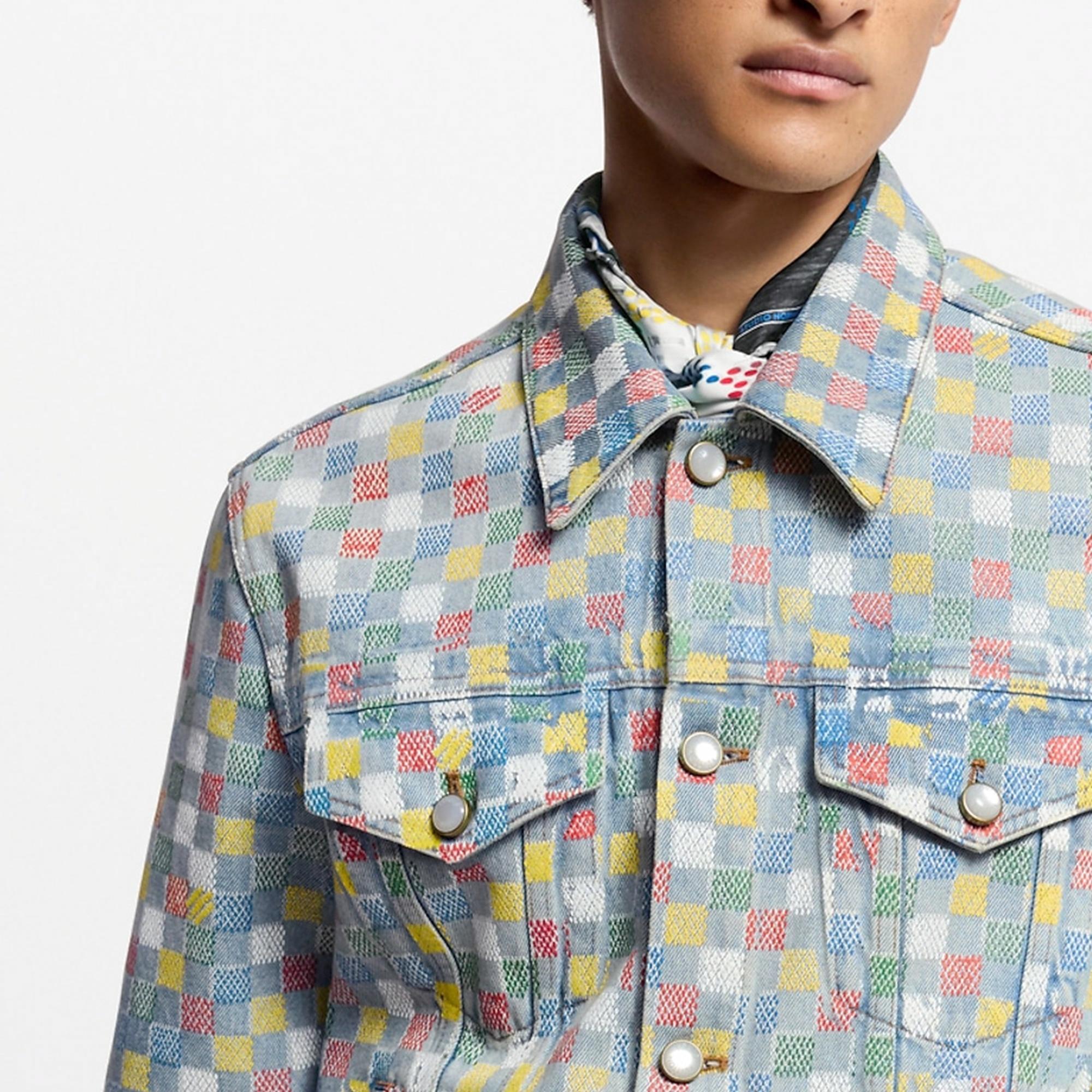 Мужская куртка Louis Vuitton Denim Jacket (разноцветная) — фото 4