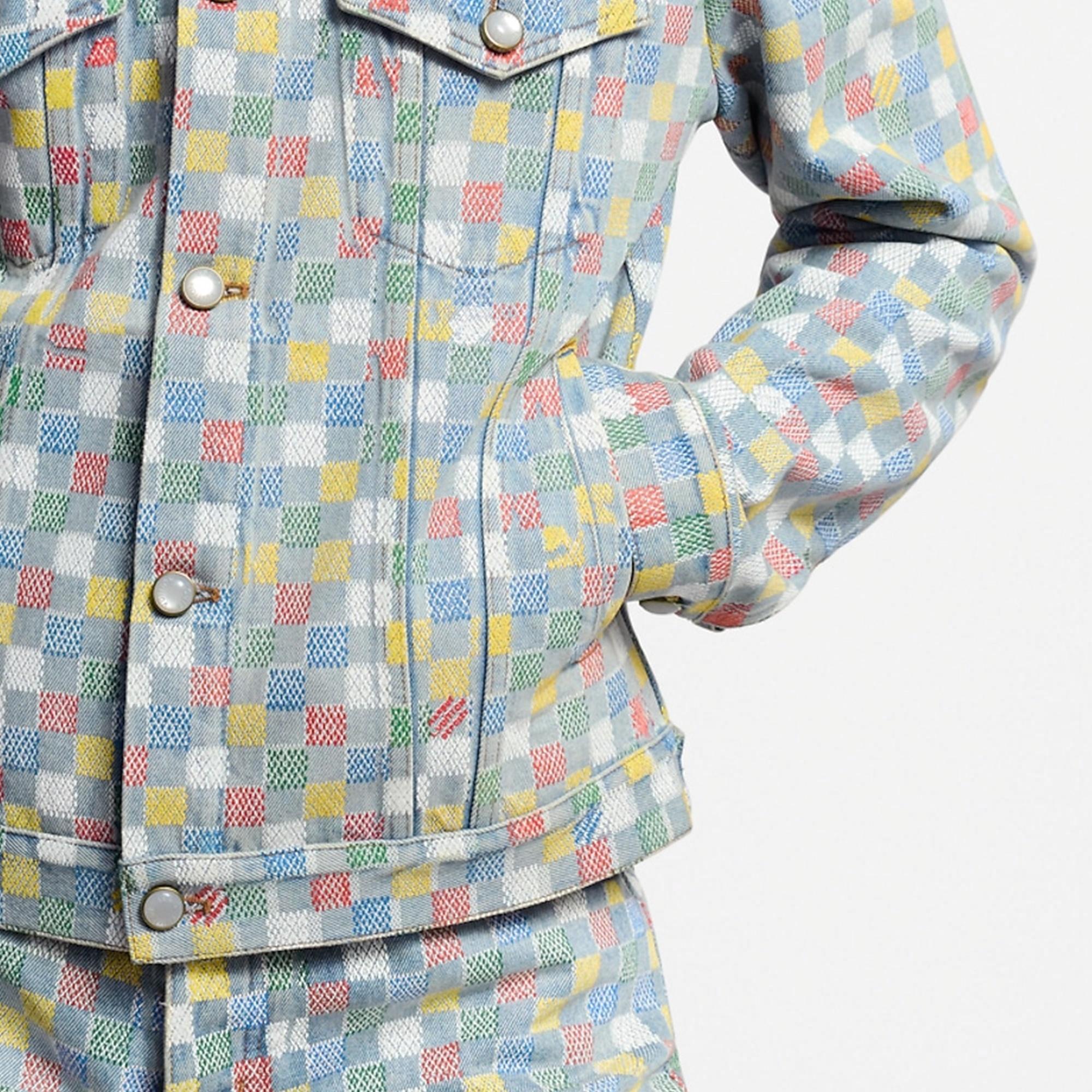 Мужская куртка Louis Vuitton Denim Jacket (разноцветная) — фото 5