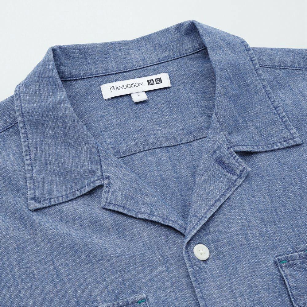 Мужская рубашка UNIQLO (зеленая) — фото 3