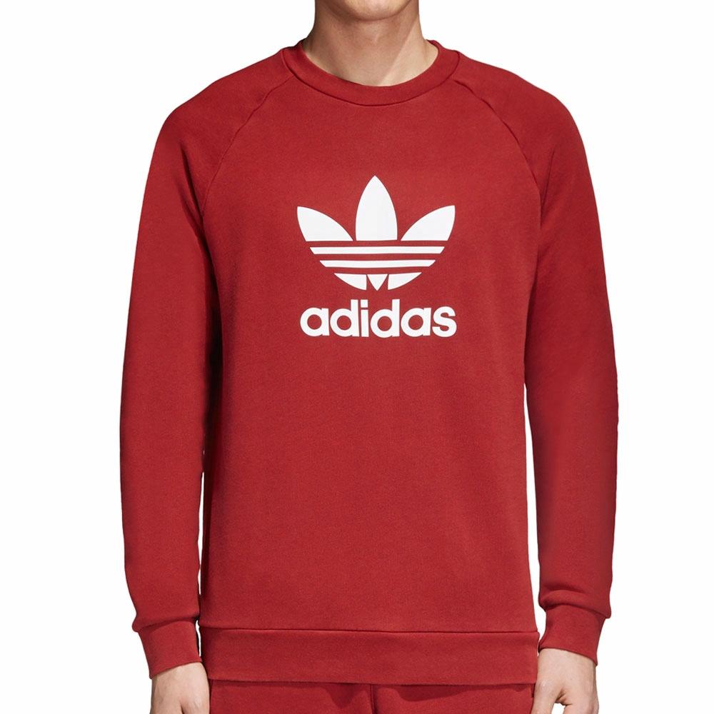Мужское худи adidas originals Trefoil Crew (красное) — фото 3