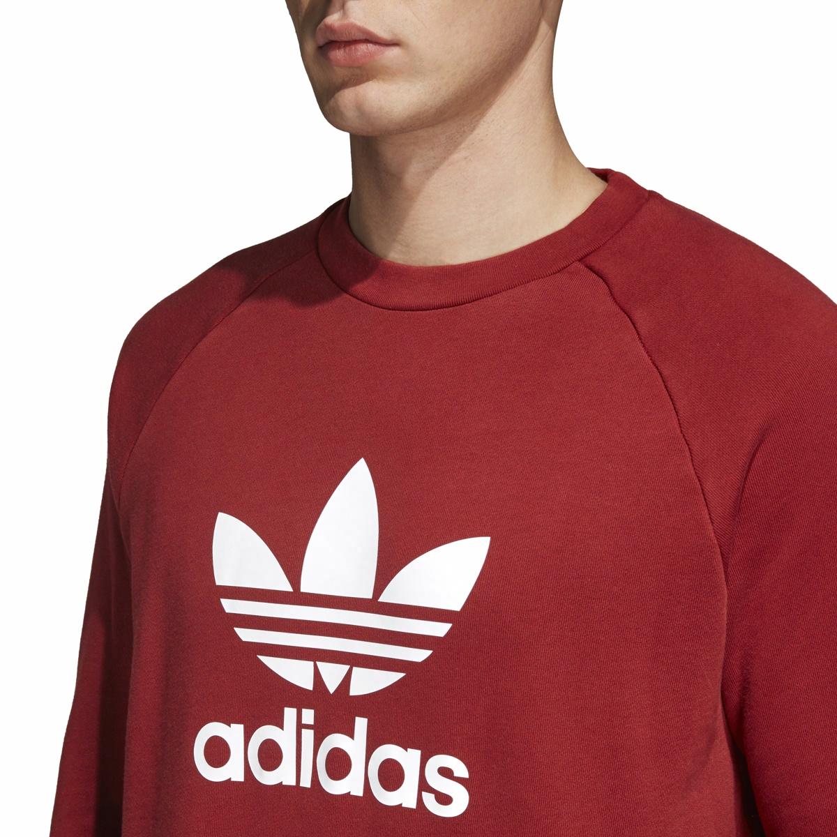 Мужское худи adidas originals Trefoil Crew (красное) — фото 4
