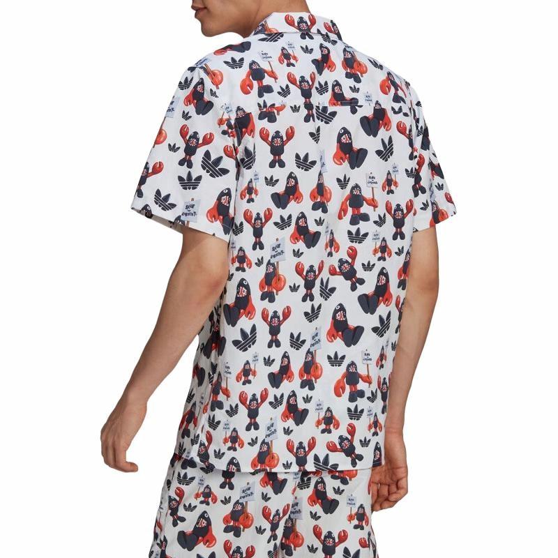 Мужская рубашка adidas originals Lobster Print (белая) — фото 4