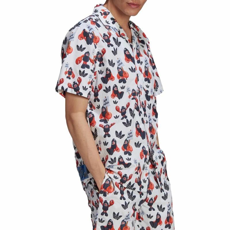 Мужская рубашка adidas originals Lobster Print (белая) — фото 5