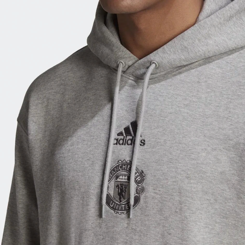 Мужское худи adidas Манчестер Юнайтед (серое) — фото 4