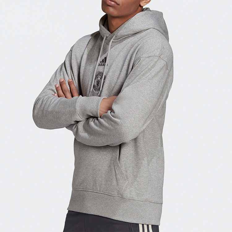 Мужское худи adidas Манчестер Юнайтед (серое) — фото 3