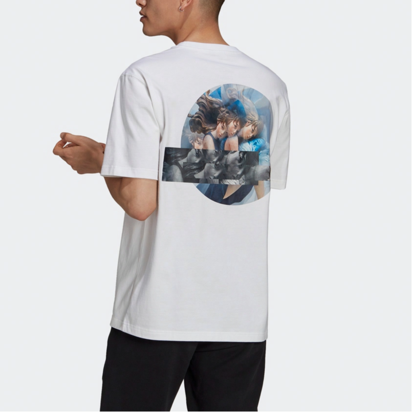 Мужская футболка adidas originals YOSHITOSHI (белая) — фото 4