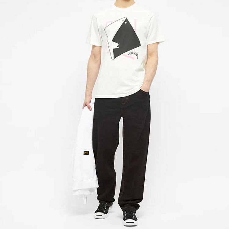Мужская футболка Stussy Square Face Pig (черная) — фото 5