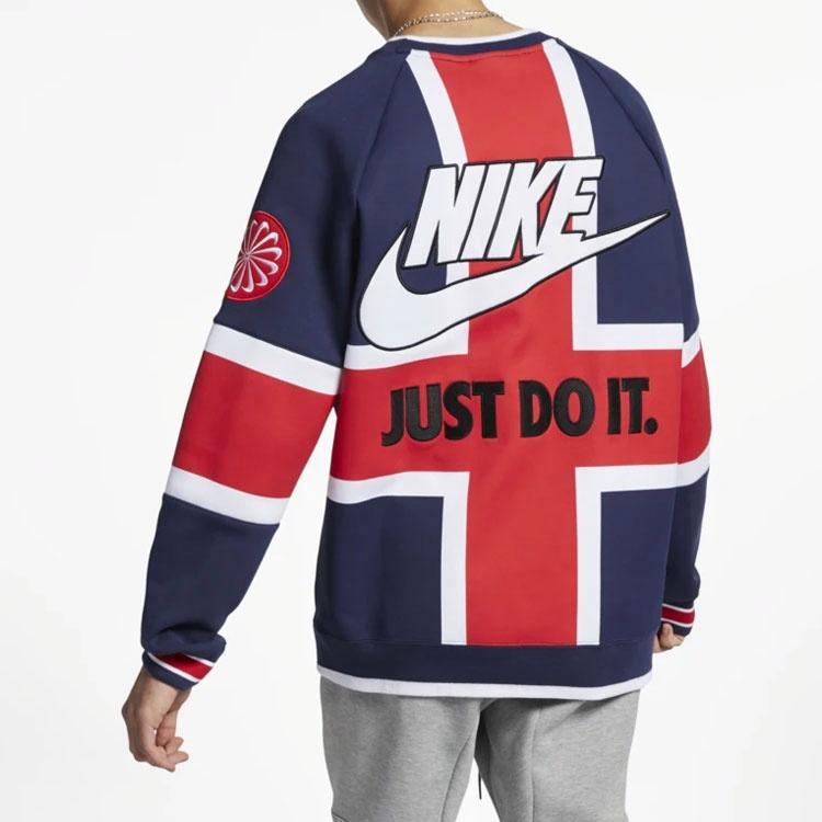 Мужское худи Nike Vintage Sweatshirt (красно-синее) — фото 3