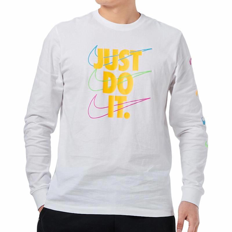 Мужская лонгслив Nike Brandmarks Jdi (белая) — фото 3