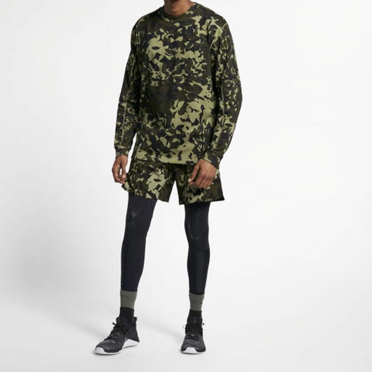 Мужская футболка Nike MMW (зеленый камуфляж) — фото 4