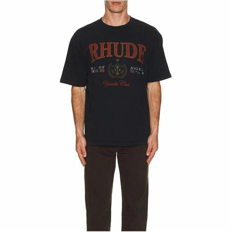 Мужская футболка RHUDE (черная) — фото 3