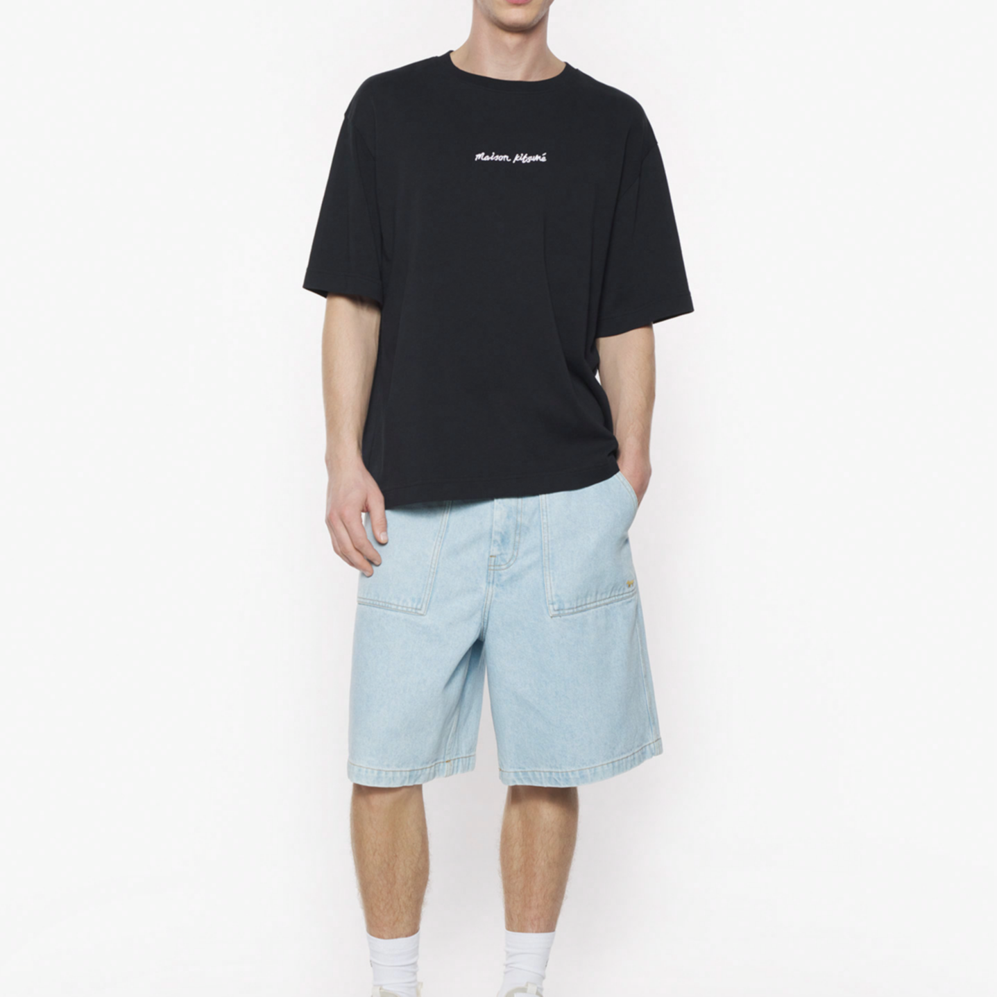 Мужская футболка Maison Kitsune SS25 T (черный) — фото 4