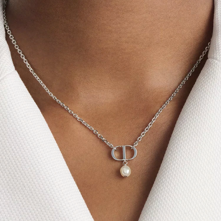 Женская сумка Dior CD (серебряная) — фото 3
