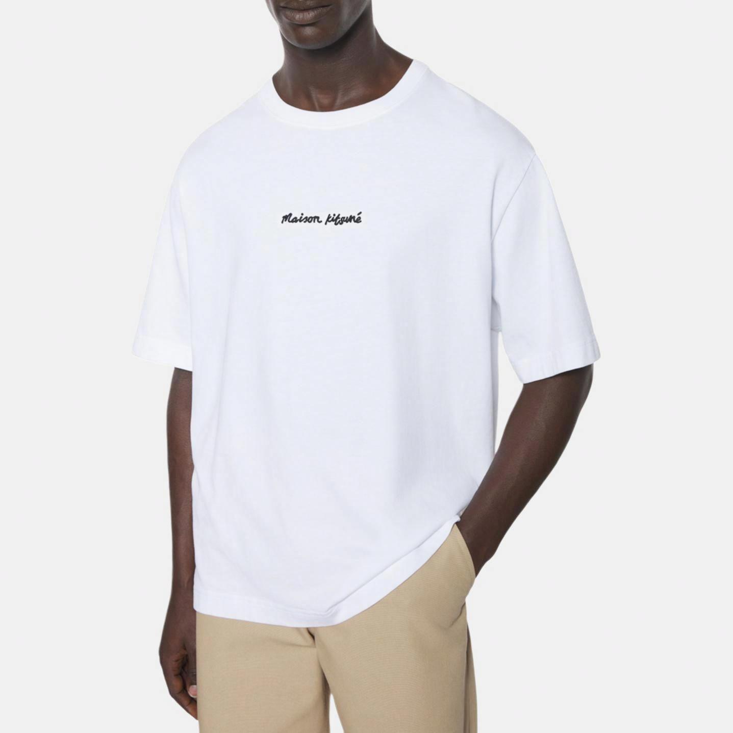 Мужская футболка Maison Kitsune SS25 (белая) — фото 3