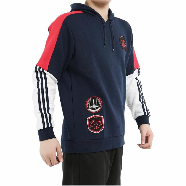 Мужское худи adidas neo M Sw Hd (темно-синее) — фото 4