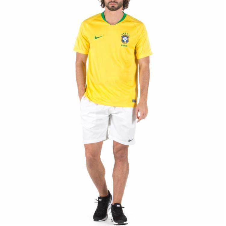 Мужская футболка Nike Brasil 2018 Home Jersey (желтая) — фото 3