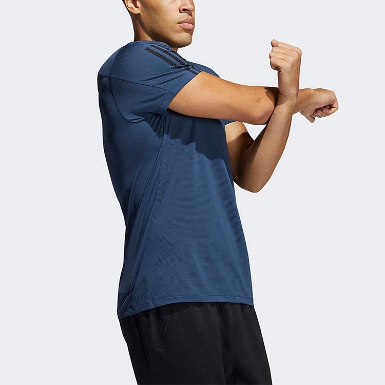 Мужская футболка adidas Aero3s Tee Pb (черная) — фото 4