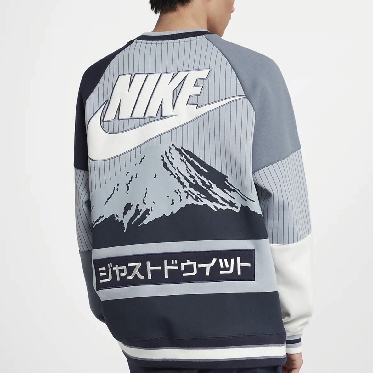 Мужское худи Nike с буквами (серое) — фото 4