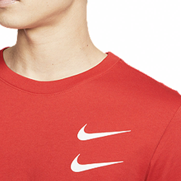 Мужской лонгслив Nike Sportswear Swoosh LS Tee (красный) — фото 3