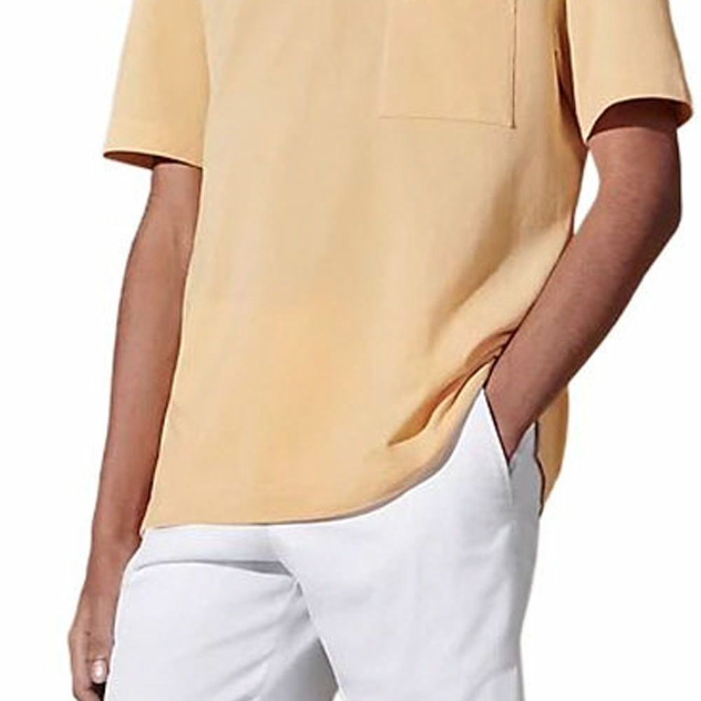 Мужская футболка-поло Hermes SS25 Polo (желтая) — фото 4