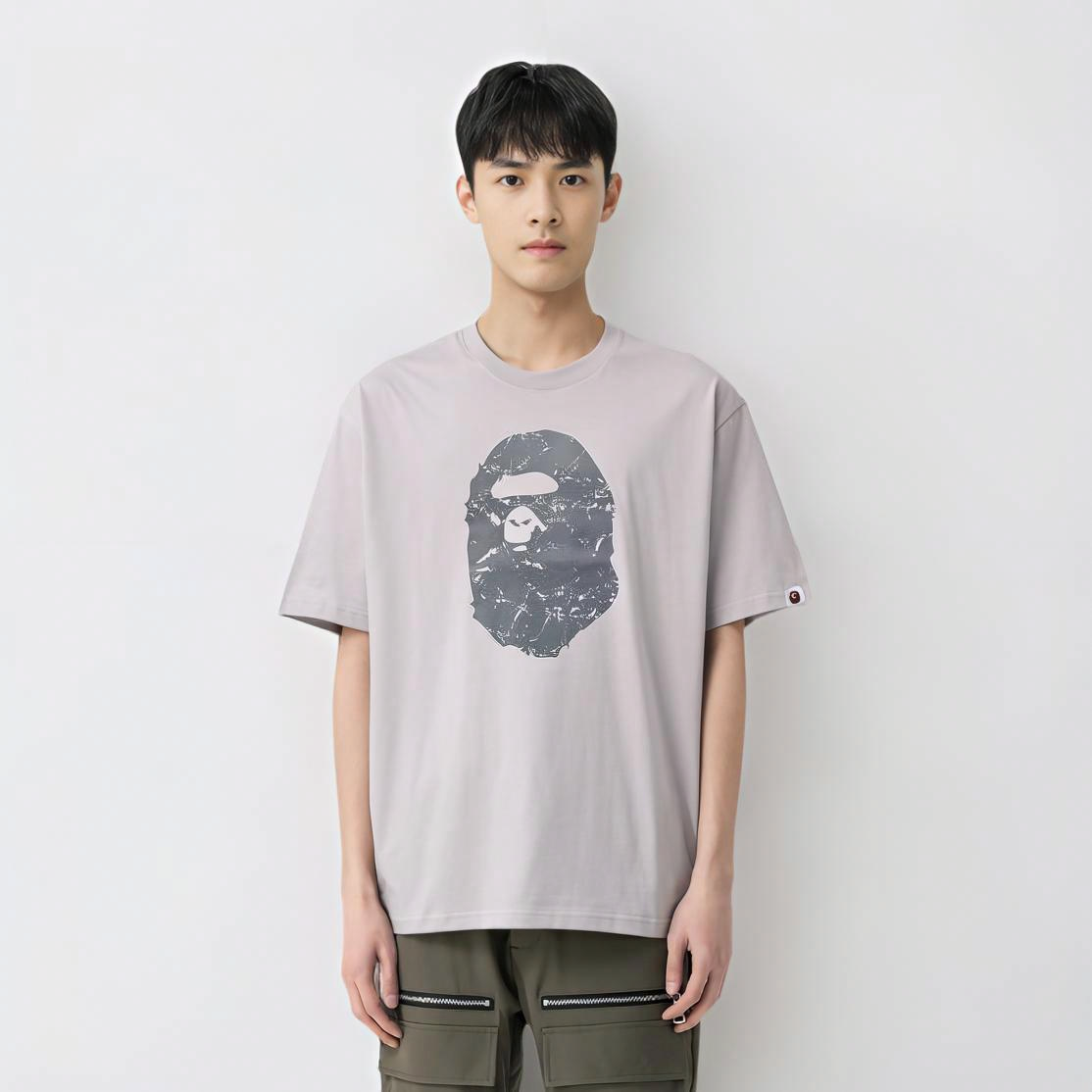 Мужская футболка A BATHING APE A BATHING APE SS25 T (серая) — фото 7