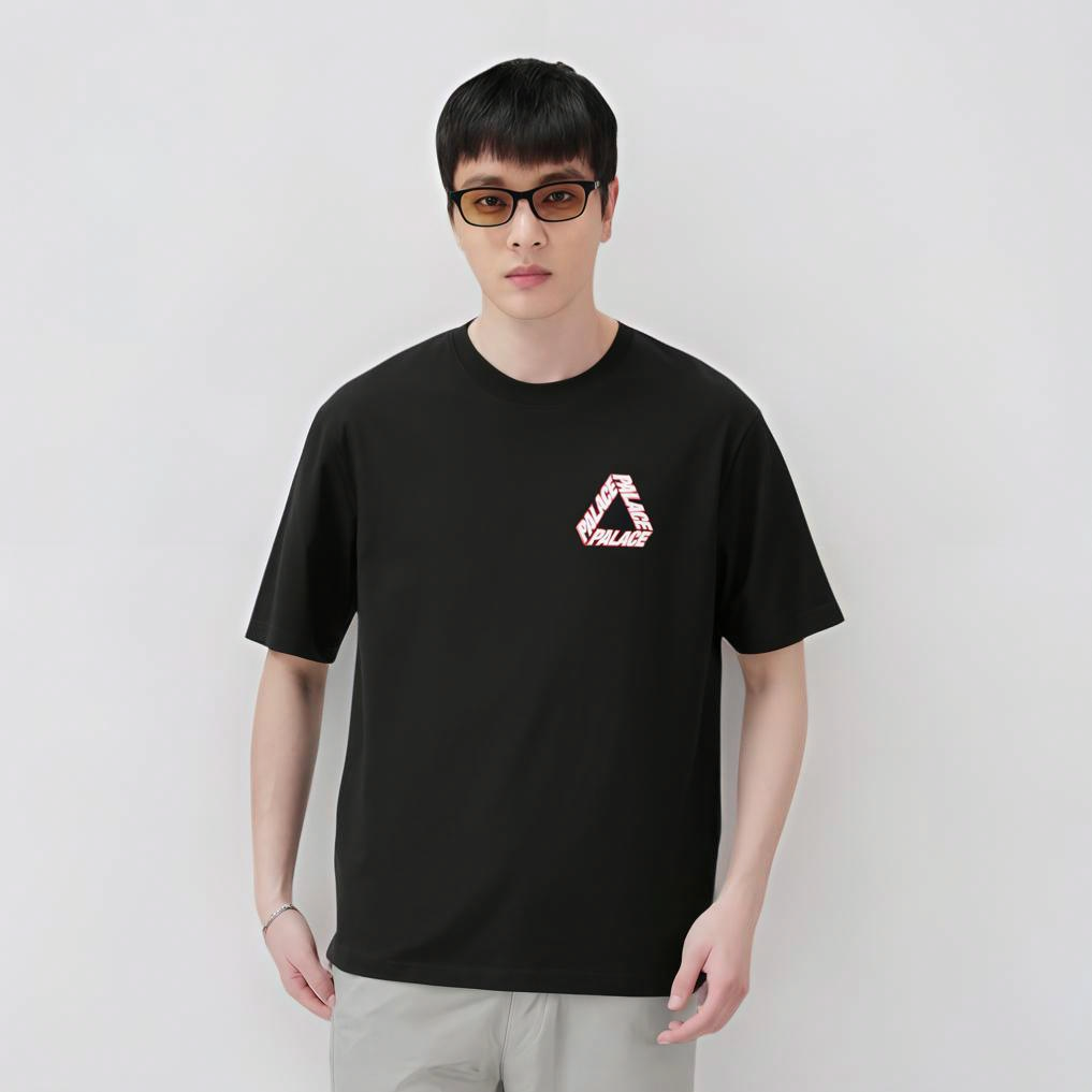 Футболка PALACE SS24 P-3 Outline T-Shirt Logo (черная) — фото 3