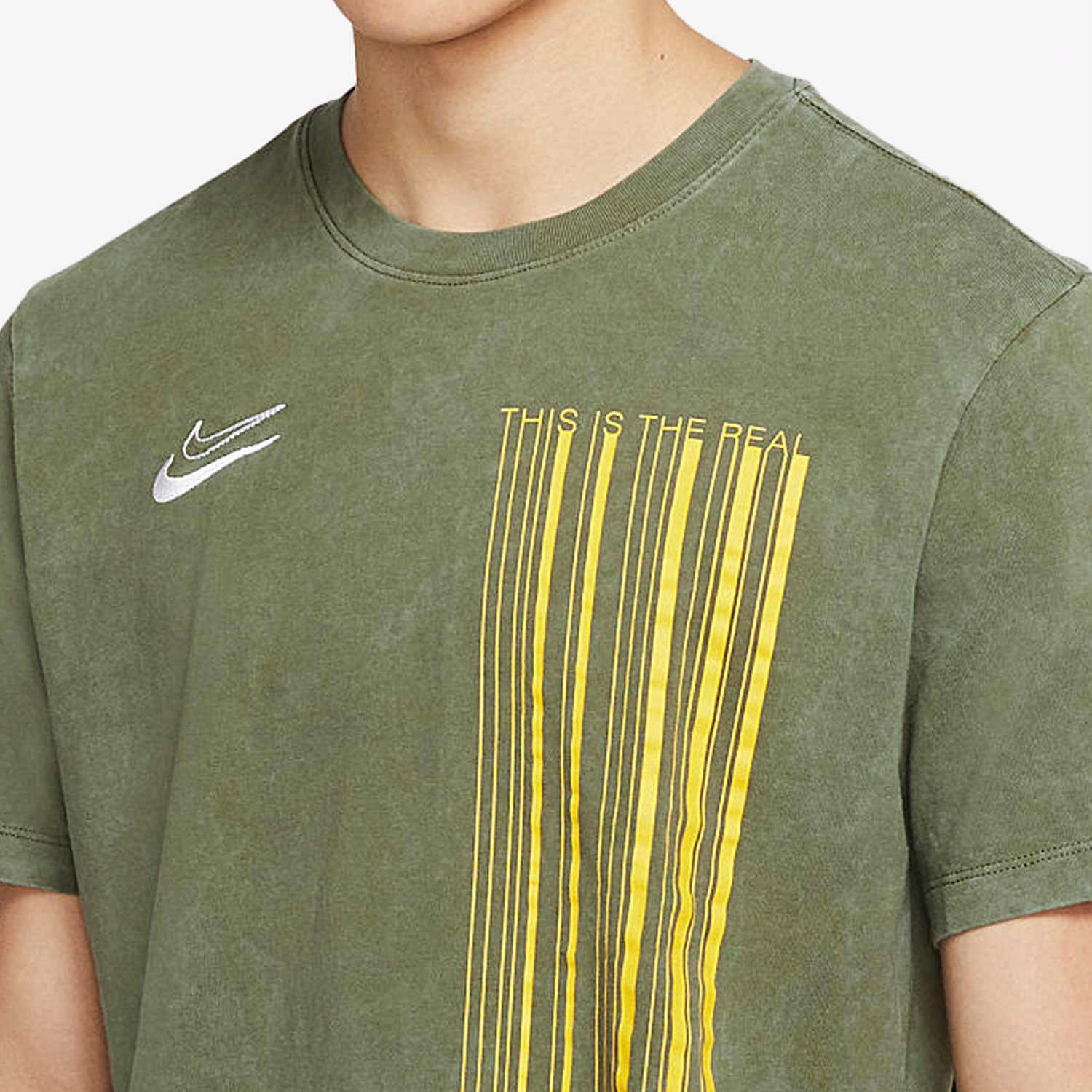 Мужская футболка Nike (оливковая) — фото 3