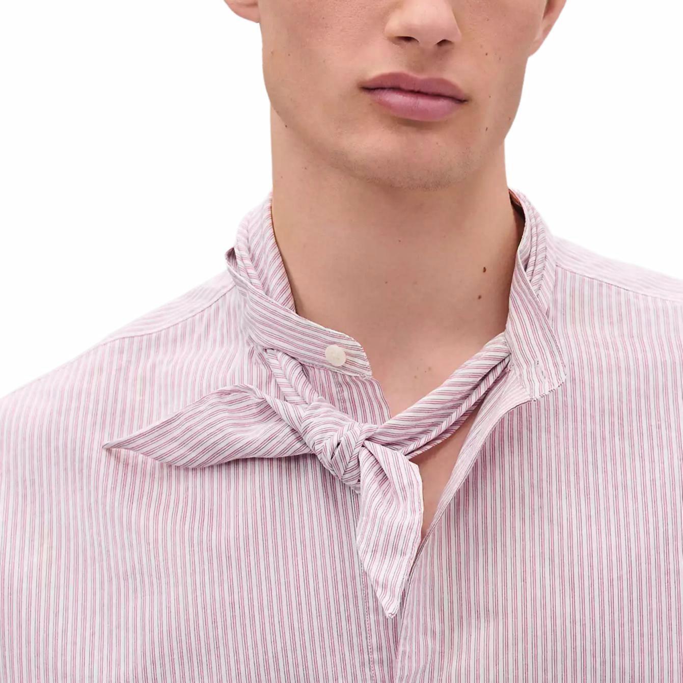 Мужская рубашка Hermes SS25 (розовая) — фото 4