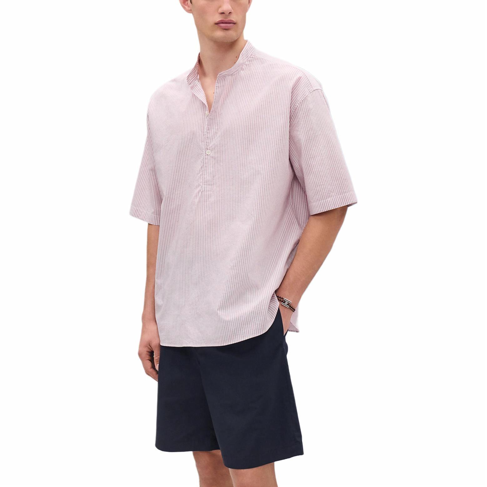 Мужская рубашка Hermes SS25 (розовая) — фото 3
