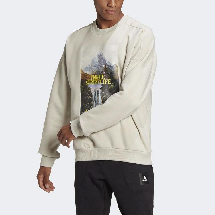 Мужская худи adidas (бежевый) — фото 2