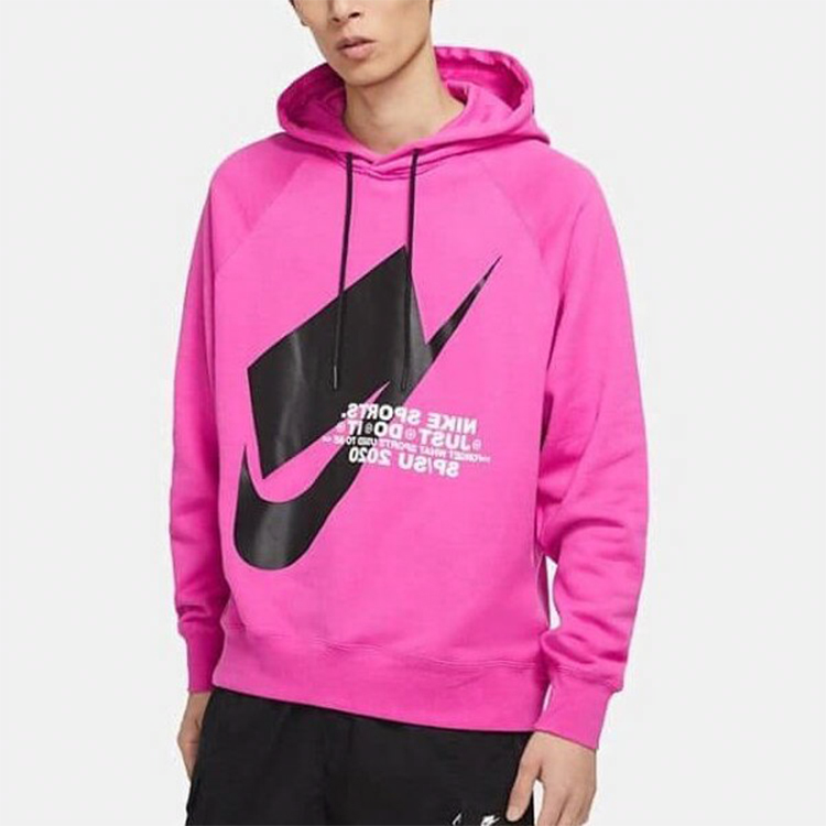 Мужское худи Nike SPORTSWEAR (бордово-розовое) — фото 3