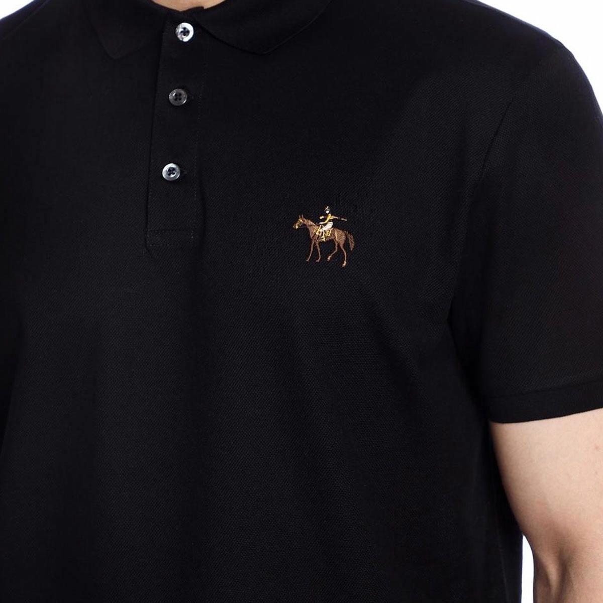 Мужская футболка Polo Ralph Lauren Logo (черная) — фото 5