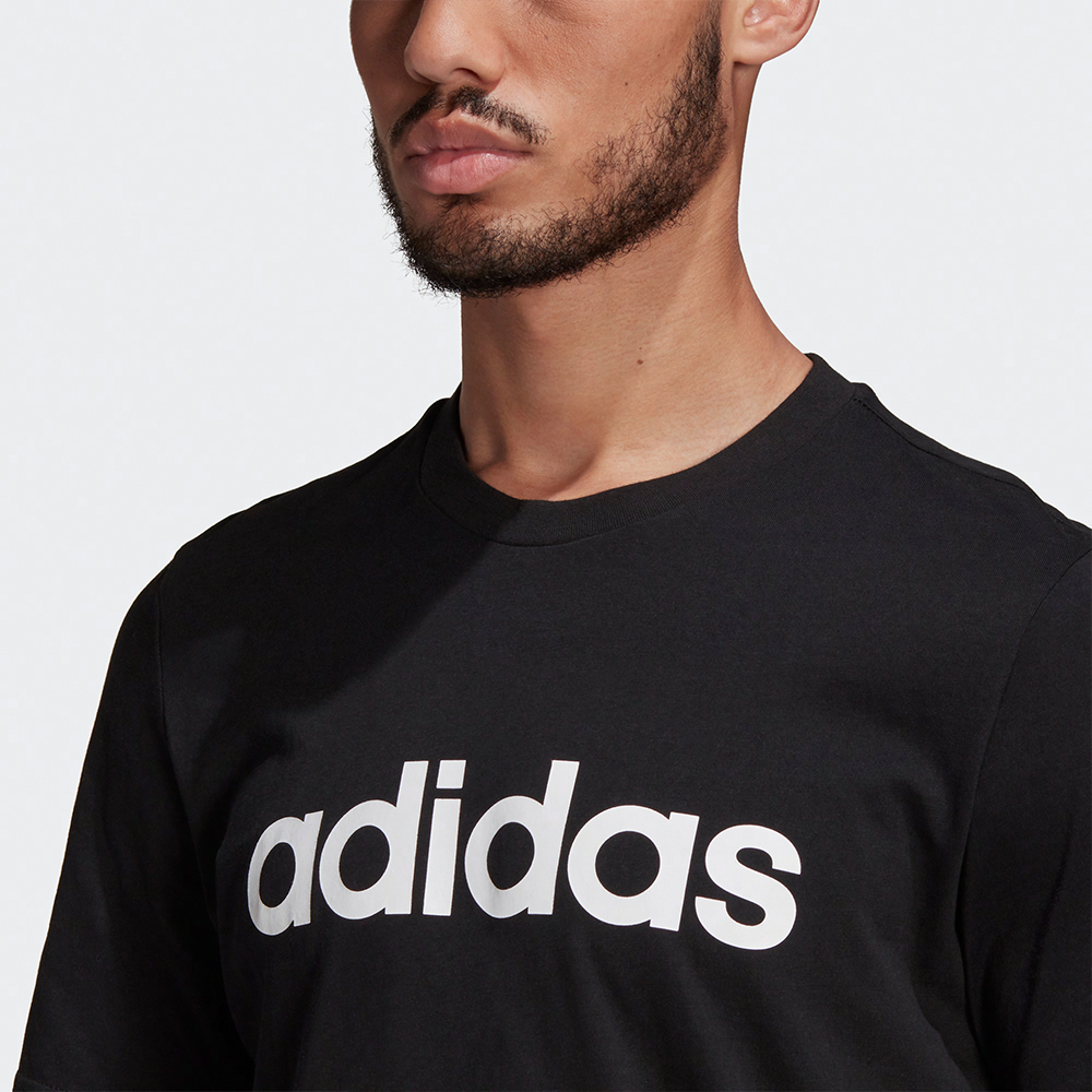 Мужская футболка adidas ESSENTIALS M Lin Sj T (черная) — фото 5