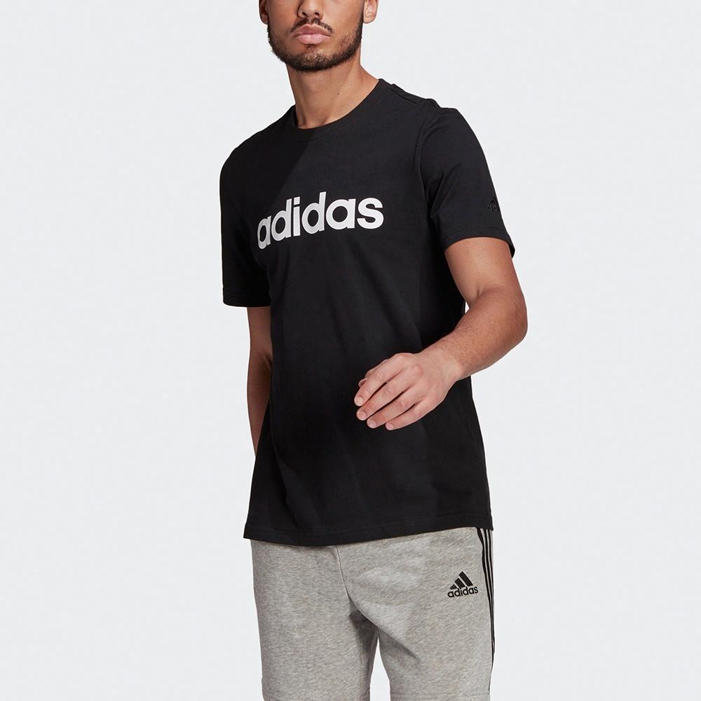 Мужская футболка adidas ESSENTIALS M Lin Sj T (черная) — фото 2
